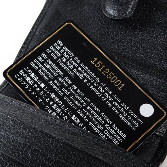 Chanel Camellia Black Leather Compact Wallet - Picture 11 of 12